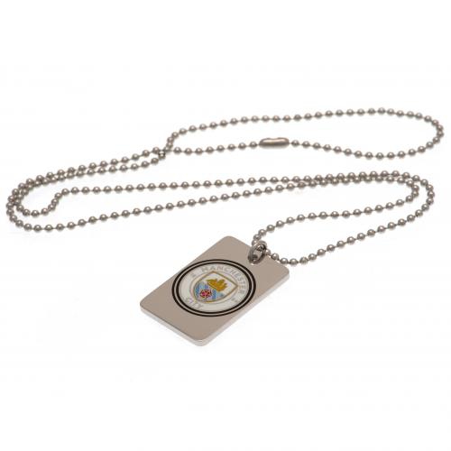Manchester City řetízek na krk se psí známkou Enamel Crest Dog Tag & Chain