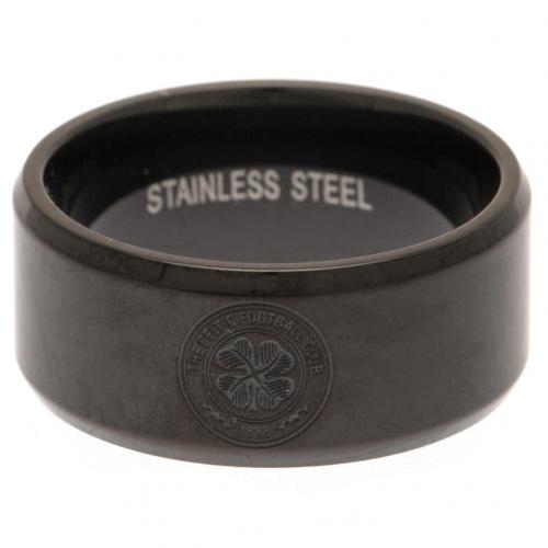 FC Celtic prsten Black IP Plated Ring Small