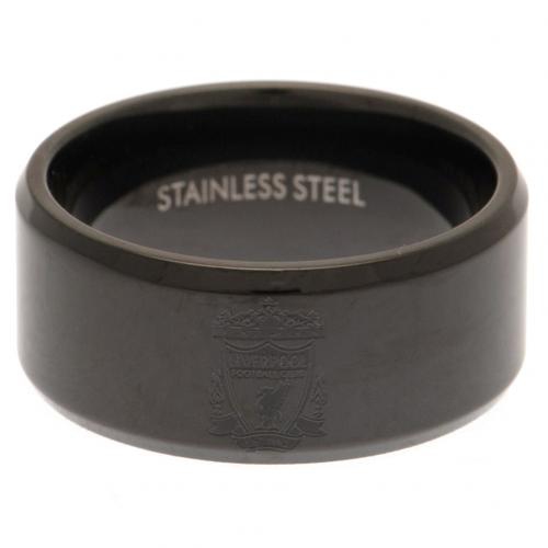 FC Liverpool prsten Black IP Ring Large