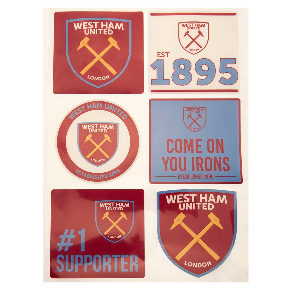West Ham United samolepky Car Decal Set