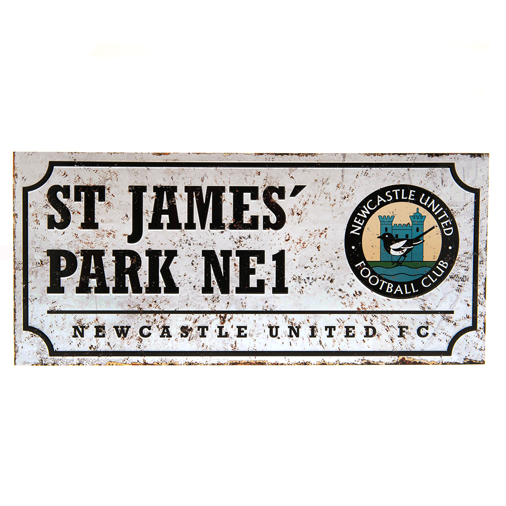 Newcastle United cedule na zeď Street Sign Retro
