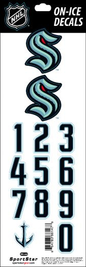 Seattle Kraken samolepky na helmu decals