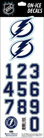 Tampa Bay Lightning samolepky na helmu decals royal