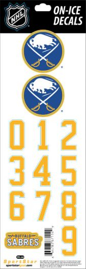 Buffalo Sabres samolepky na helmu Decals Yellow