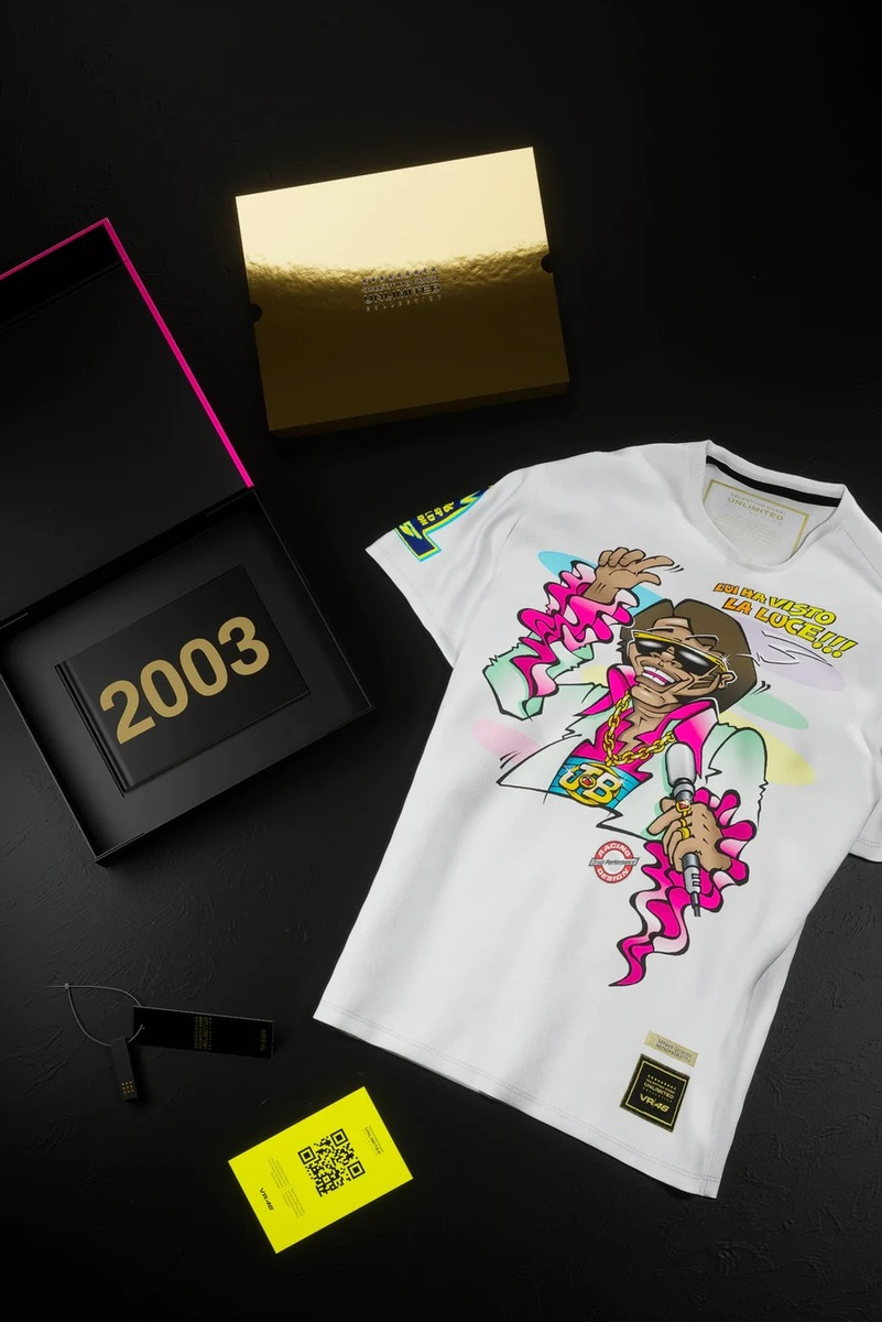 Valentino Rossi dárkový box Unlimited World Championship 2003