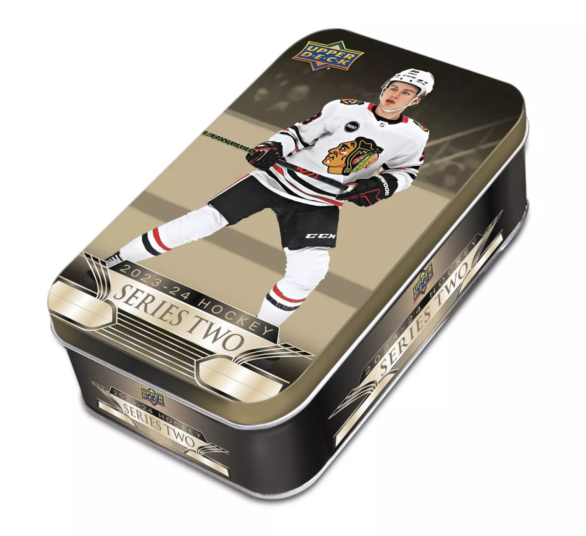 NHL boxy hokejové karty NHL 2023-24 Upper Deck Series 2 Tin Box
