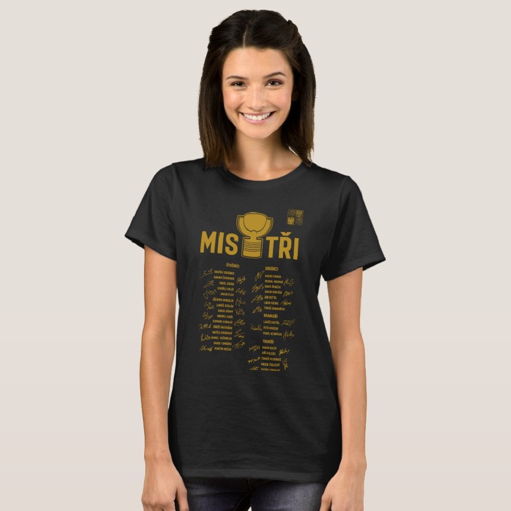 Hokejové reprezentace dámské tričko MISTŘI Ice Hockey World Championship Czechia MS 2024 GOLD EDITION Black
