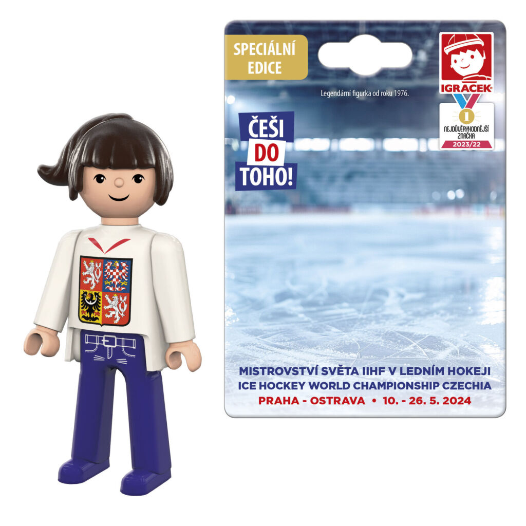 Hokejové reprezentace figurka Woman hockey fan white