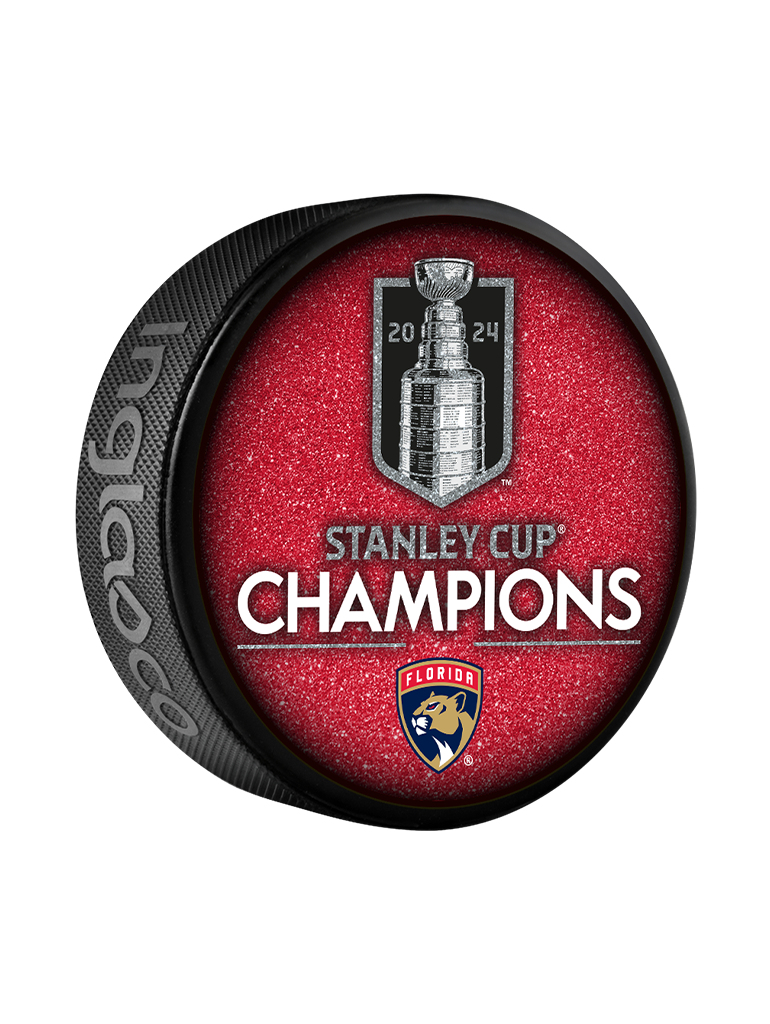 Florida Panthers puk 2024 Stanley Cup Champions Special Edition Glitter