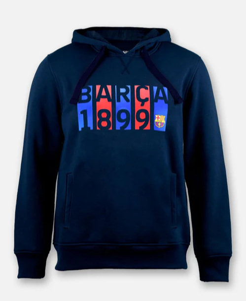 FC Barcelona pánská mikina s kapucí Flag navy