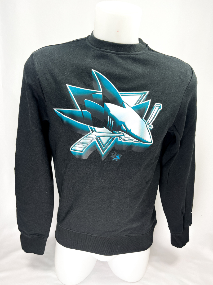 San Jose Sharks pánská mikina Chrome Graphic Crew Sweatshirt Black