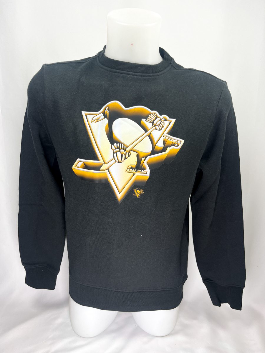 Pittsburgh Penguins pánská mikina Chrome Graphic Crew Sweatshirt Black