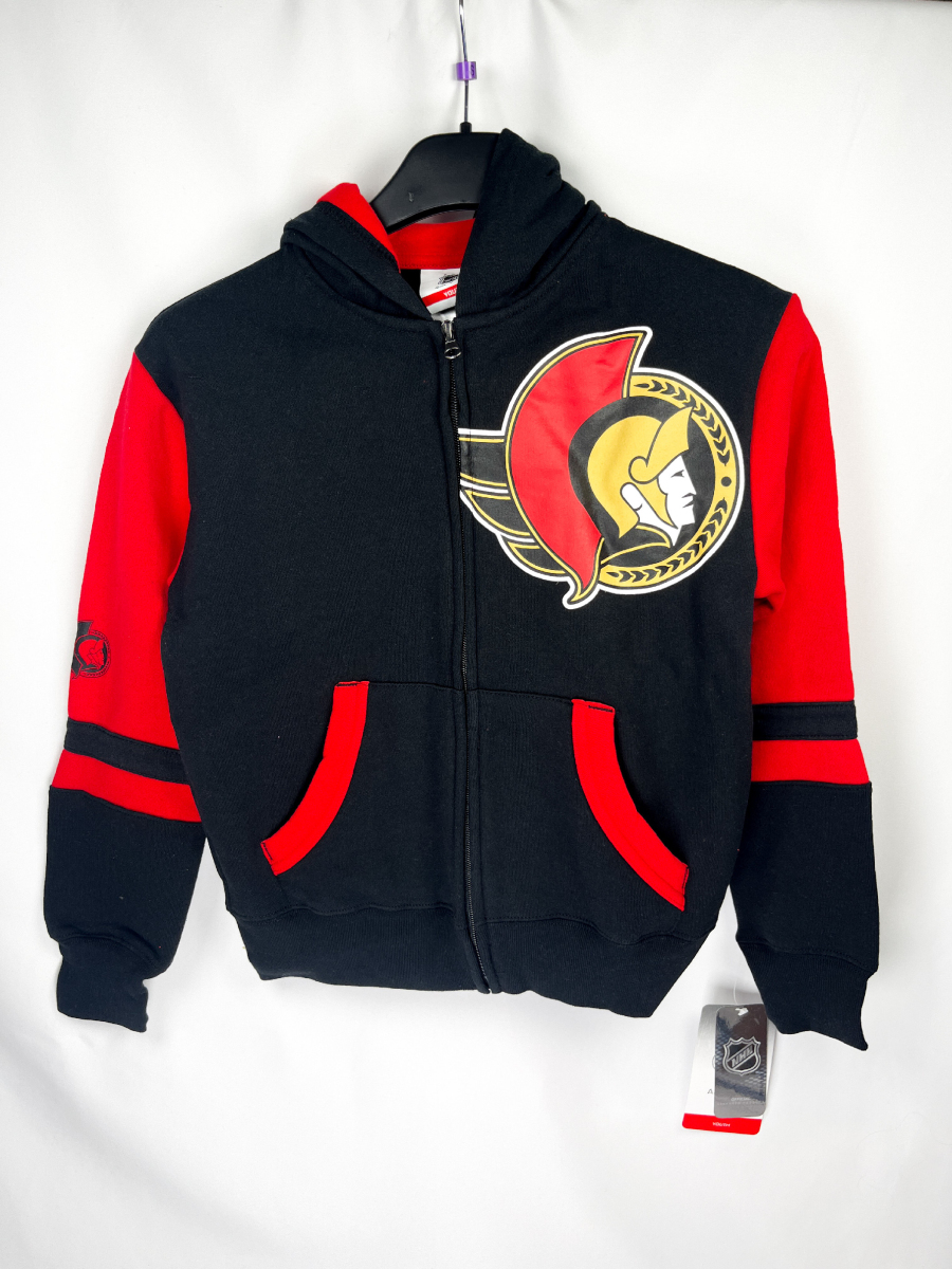 Ottawa Senators dětská mikina s kapucí Faceoff Colorblocked Fleece Full-Zip