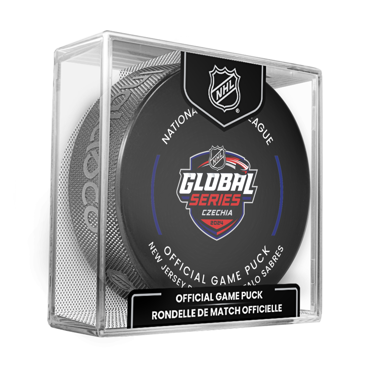 NHL produkty puk NHL Global Series 2024 Czechia Buffalo Sabres vs New Jersey Devils Official Game