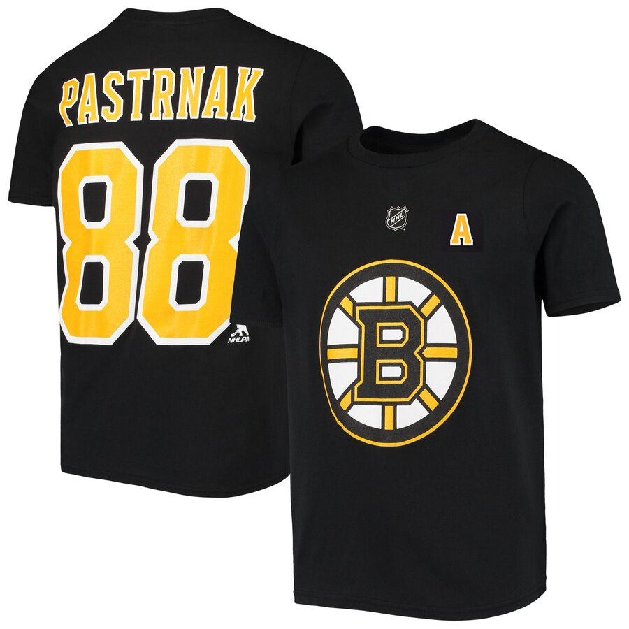 Boston Bruins dětské tričko David Pastrňák Flat Alt.Captains N&N B
