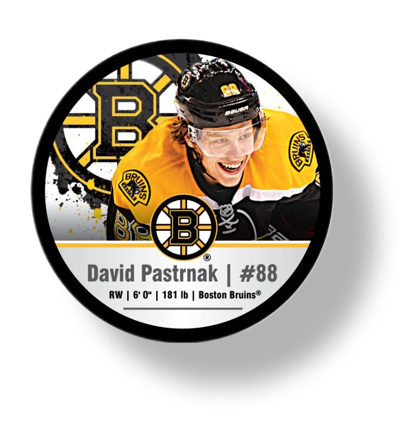 Boston Bruins puk David Pastrňák #88 NHLPA