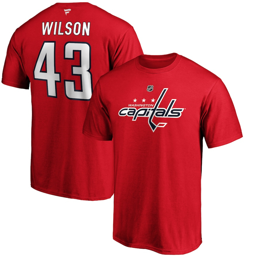 Washington Capitals pánské tričko Tom Wilson #43 Stack Logo Name & Number