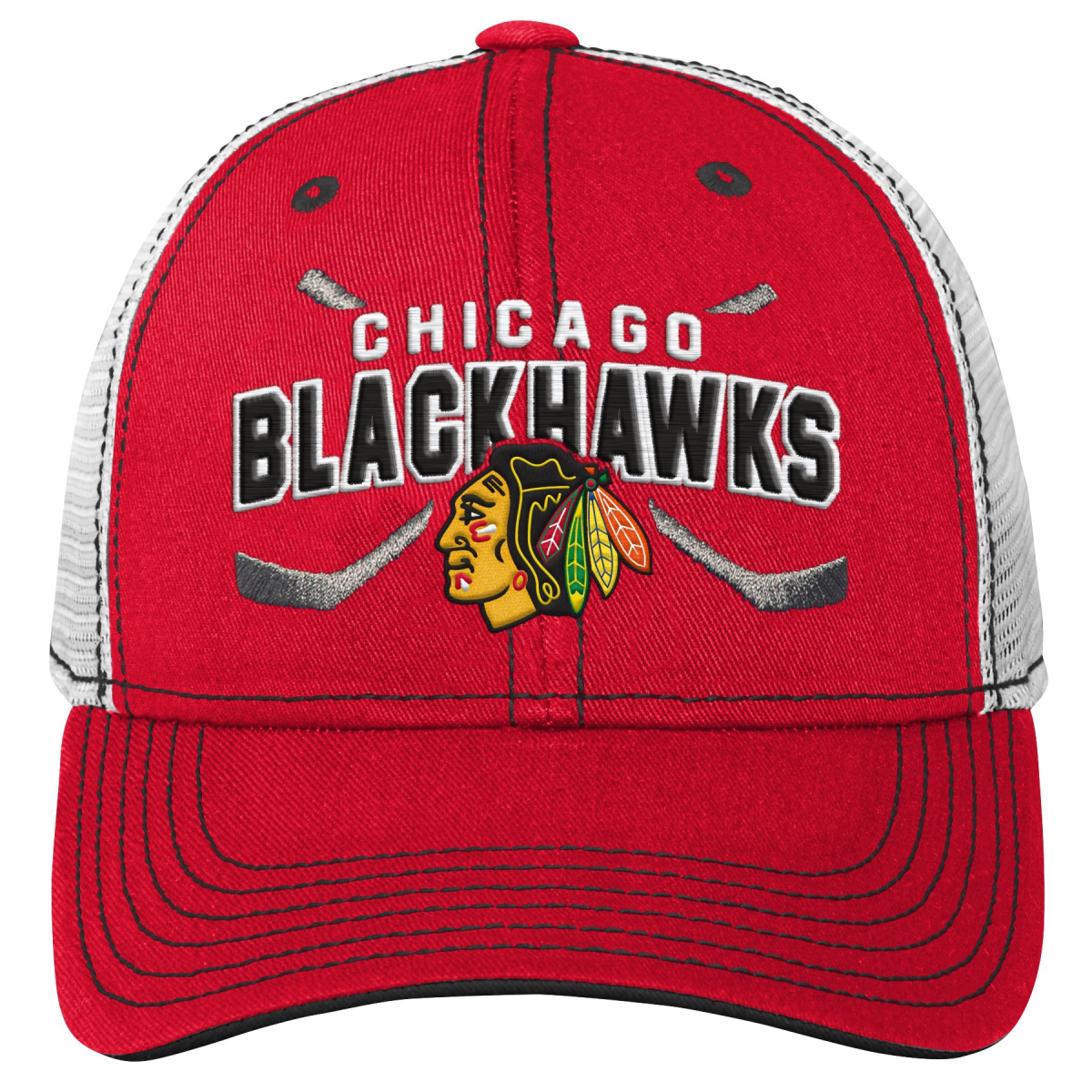 Chicago Blackhawks dětská čepice baseballová kšiltovka Lockup Meshback Adjustable
