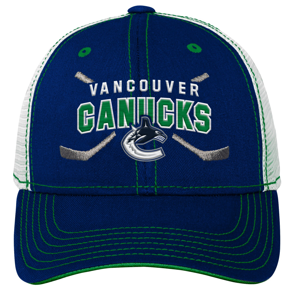 Vancouver Canucks dětská čepice baseballová kšiltovka Lockup Meshback Adjustable