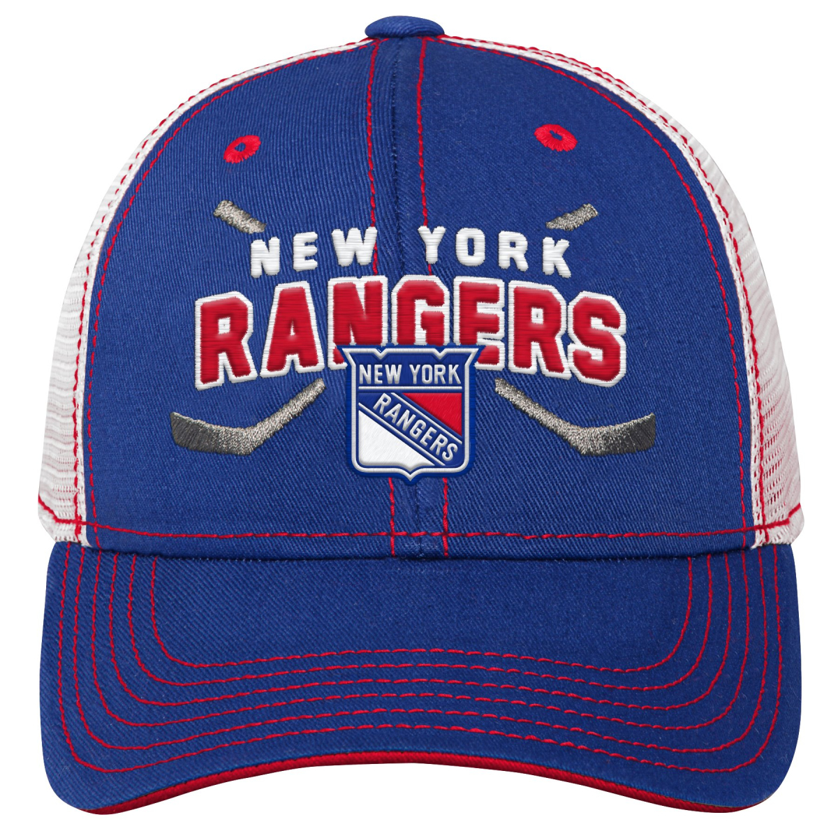 New York Rangers dětská čepice baseballová kšiltovka Lockup Meshback Adjustable
