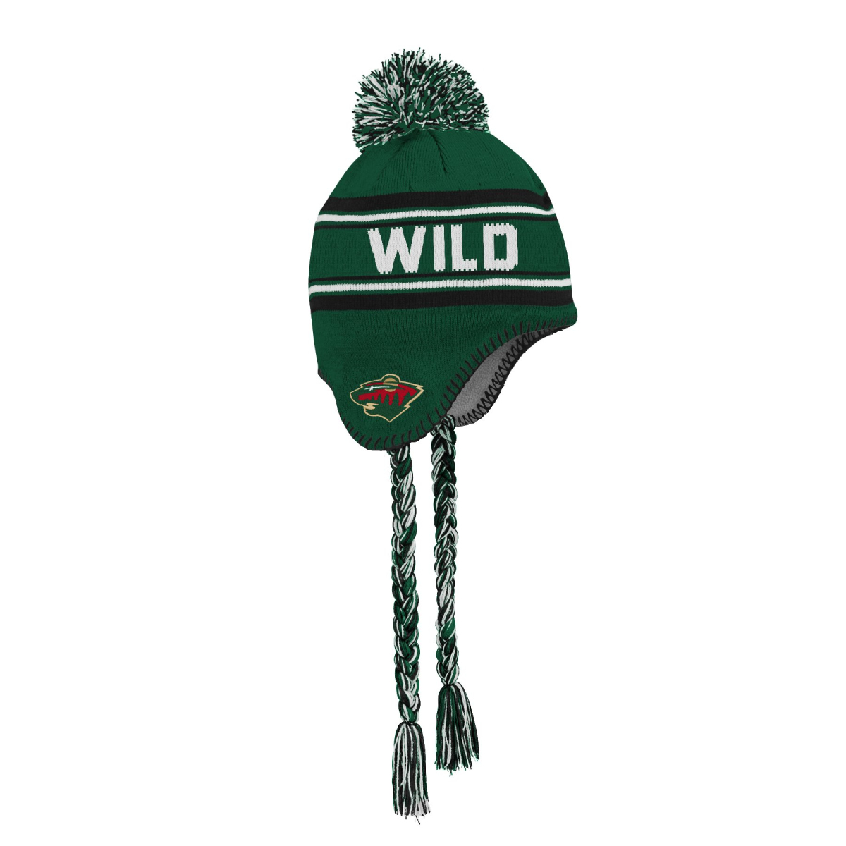 Minnesota Wild dětská zimní čepice Jacquard Tassel Knit With Pom