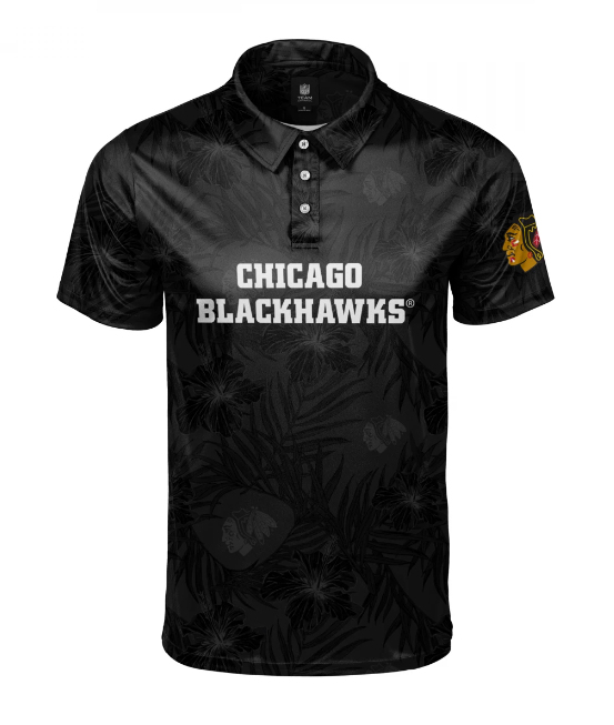 Chicago Blackhawks pánské polo tričko Floral Wordmark