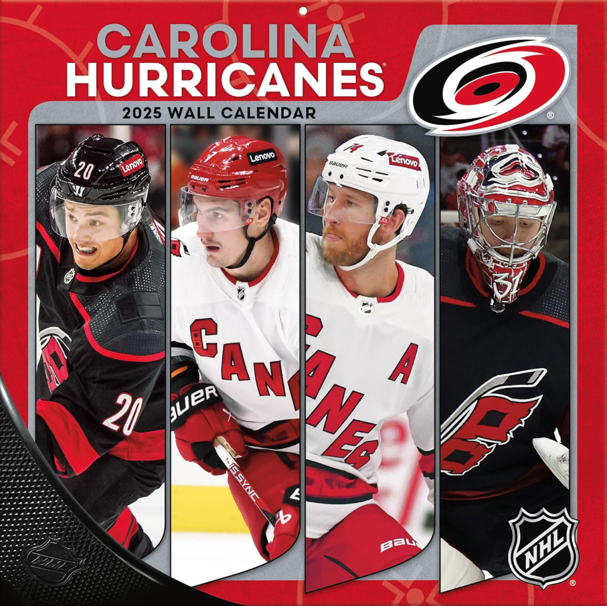 Carolina Hurricanes kalendář 2025 Wall Calendar
