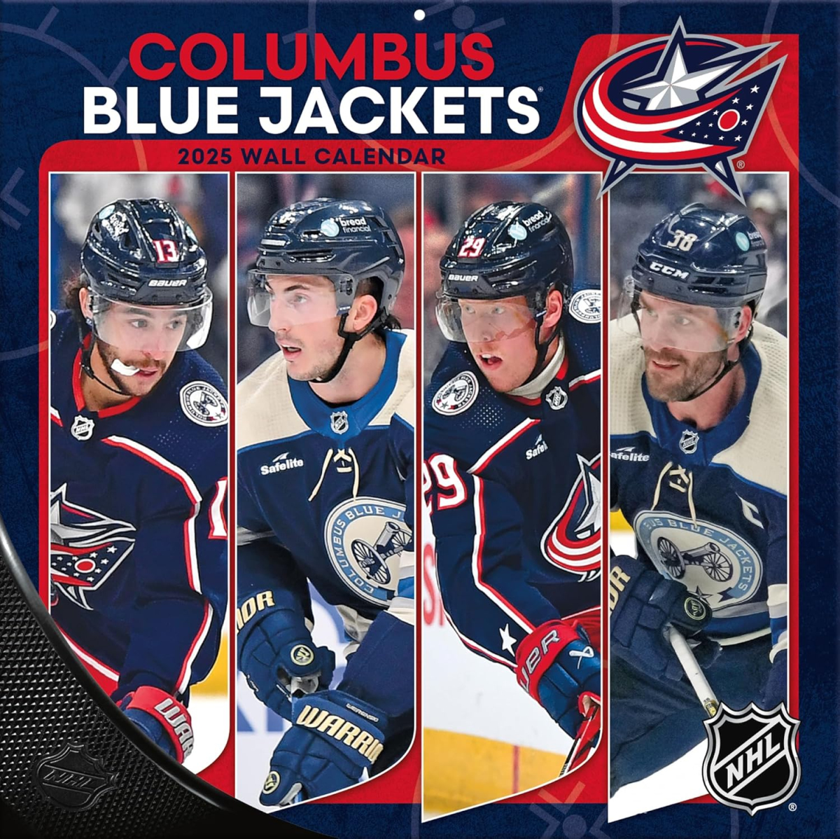 Columbus Blue Jackets kalendář 2025 Wall Calendar