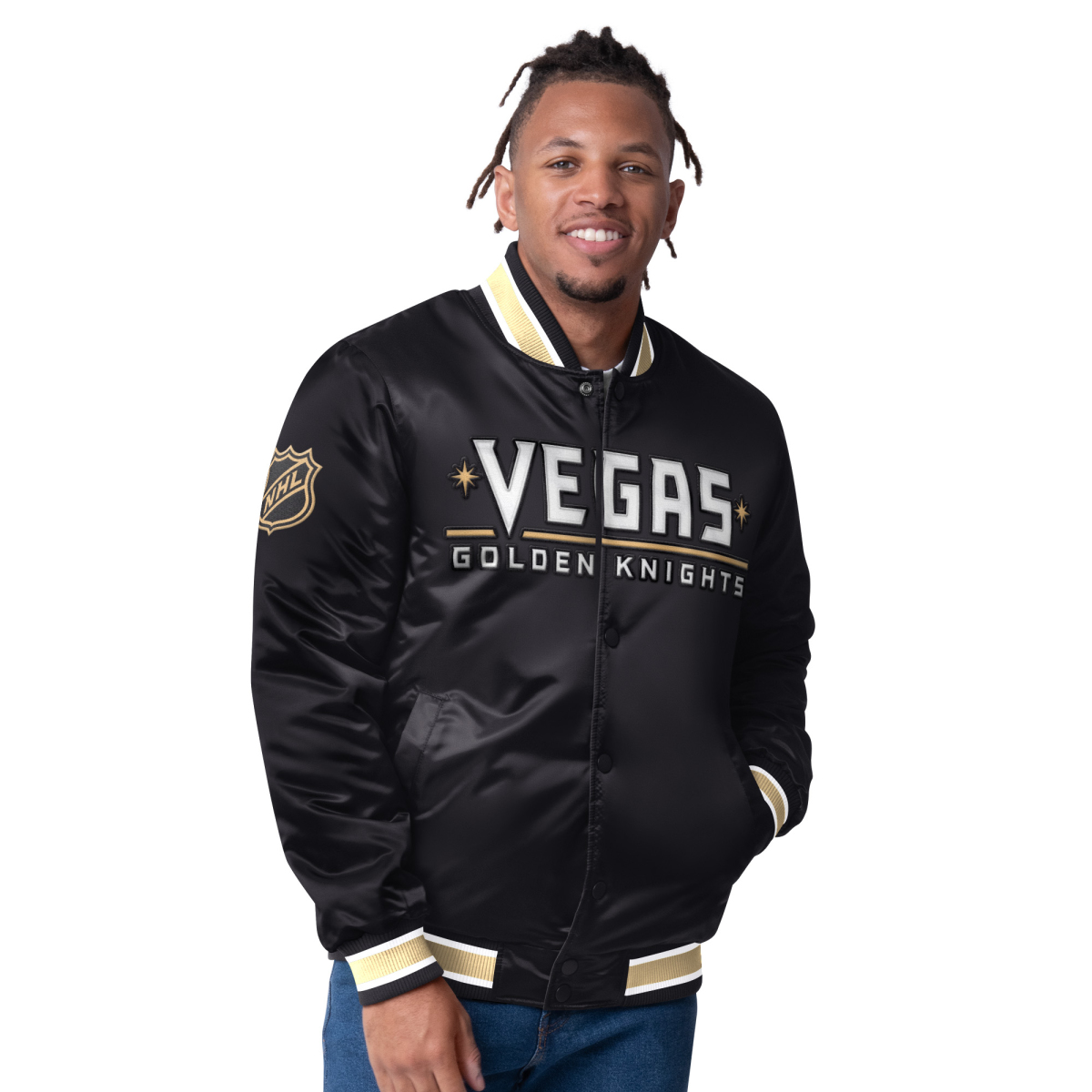 Vegas Golden Knights pánská bunda The CLOSER Reversible Varsity Satin