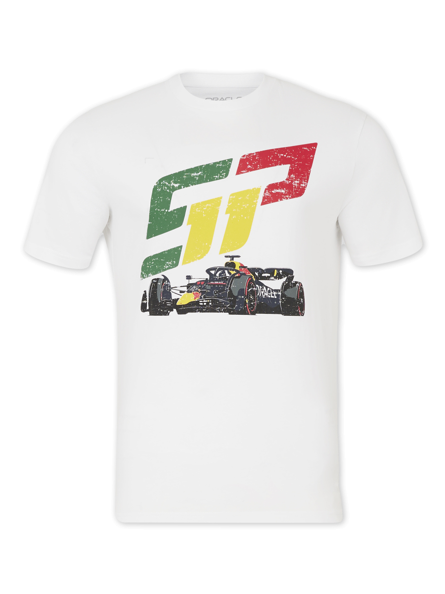 Red Bull Racing pánské tričko Sergio Perez white F1 Team 2024