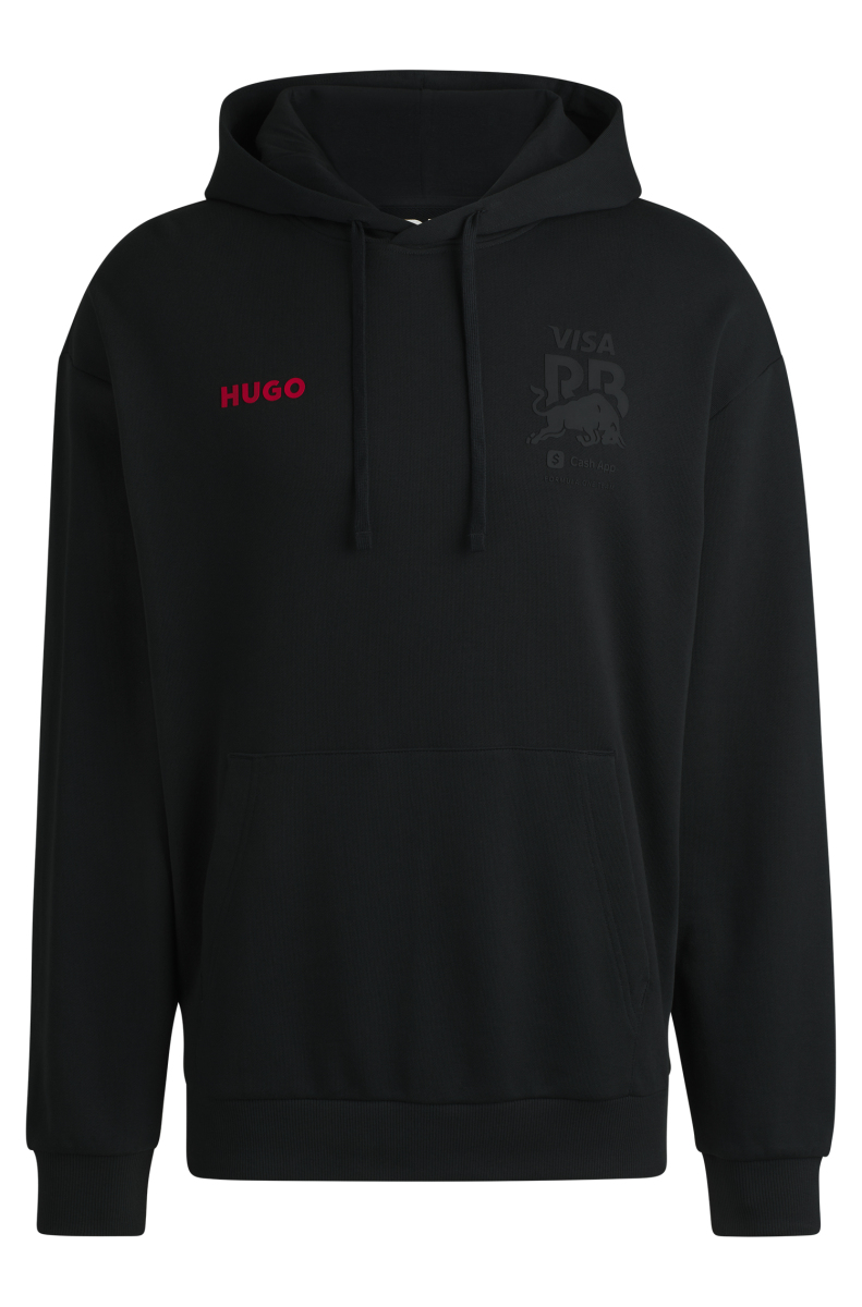 Visa Cash App RB pánská mikina s kapucí Hugo small logo black F1 team 2024