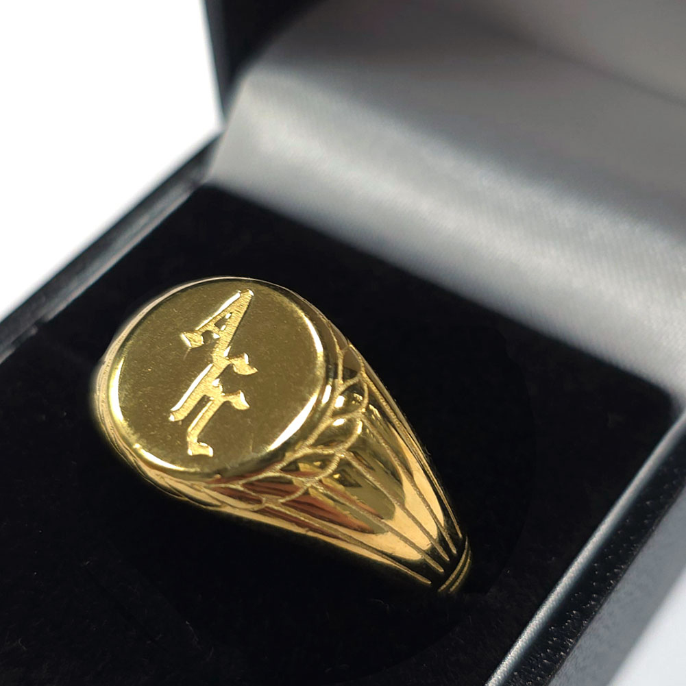 FC Arsenal prsten 18ct Gold Plated on Silver Signet Ring - S