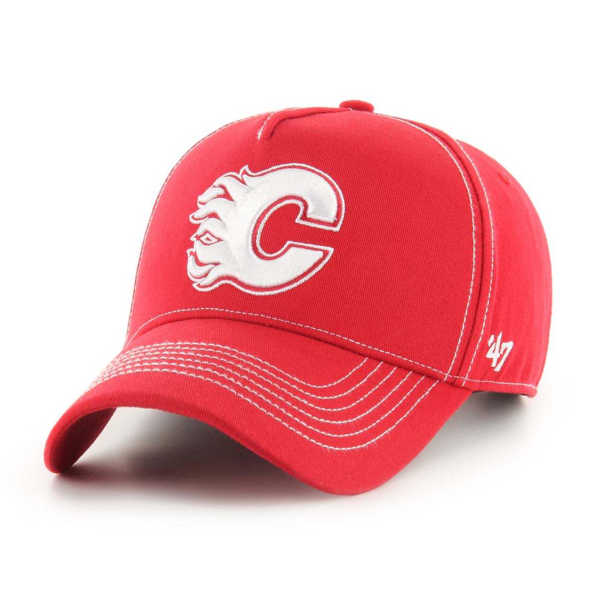 Calgary Flames čepice baseballová kšiltovka Contrast Stitch MVP DT