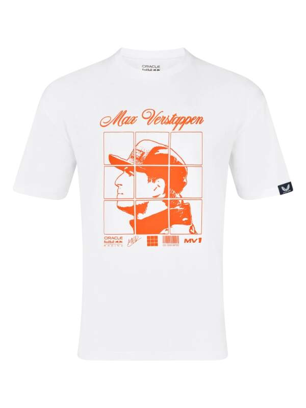 Red Bull Racing pánské tričko Max Verstappen MV1 white F1 Team 2025