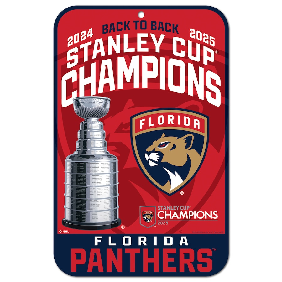 Florida Panthers cedule na zeď 2025 Stanley Cup Champions Indoor/Outdoor Styrene