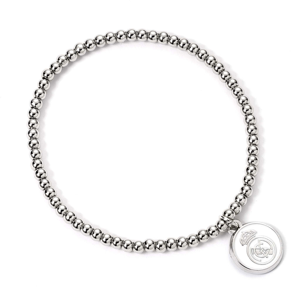 Real Madrid náramek Silver Finish Bead Bracelet