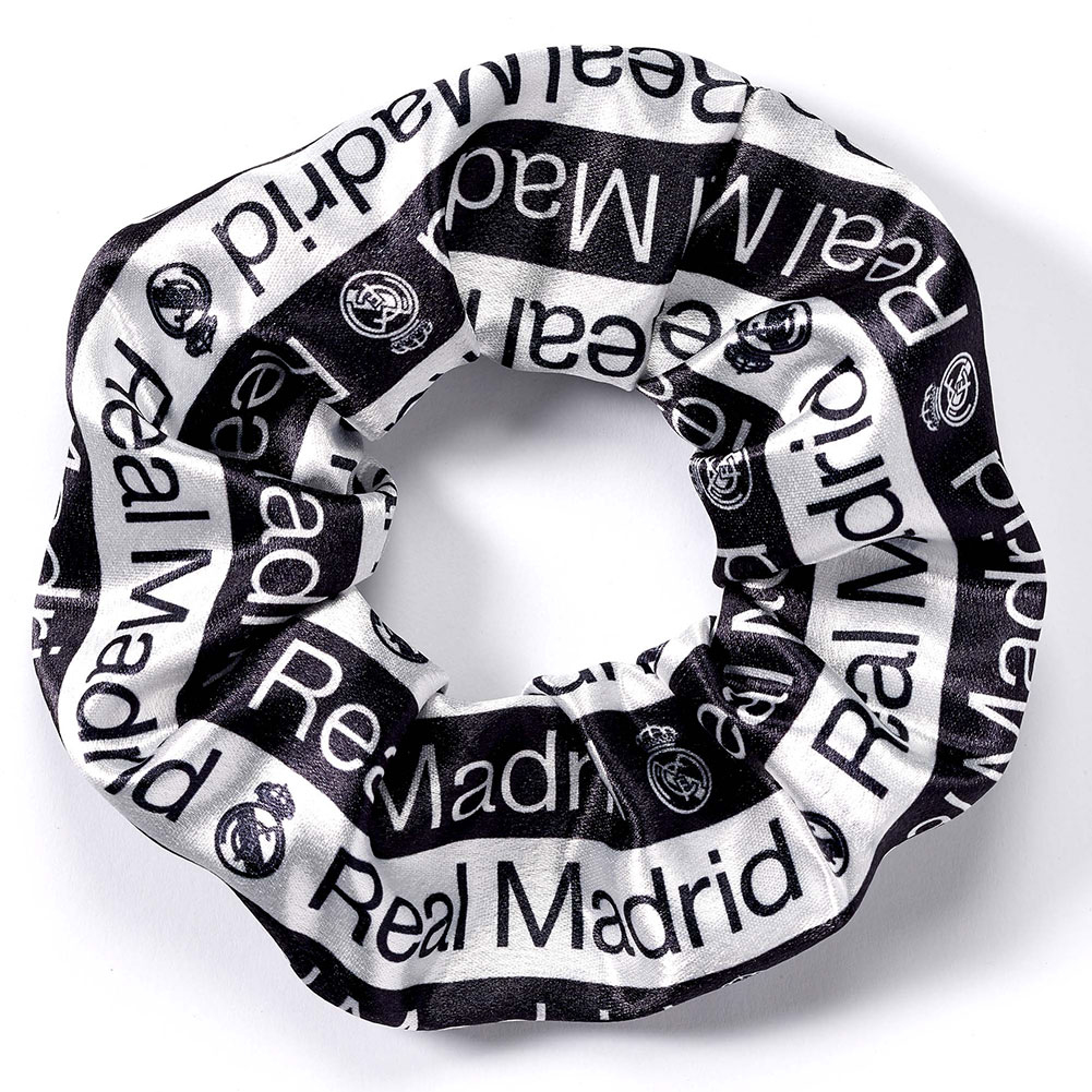 Real Madrid gumička do vlasů Text Hair Scrunchie