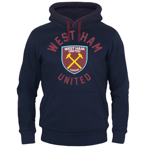 West Ham United pánská mikina s kapucí Graphic navy blue