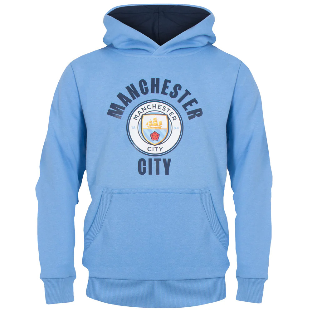Manchester City dětská mikina s kapucí Hoody sky