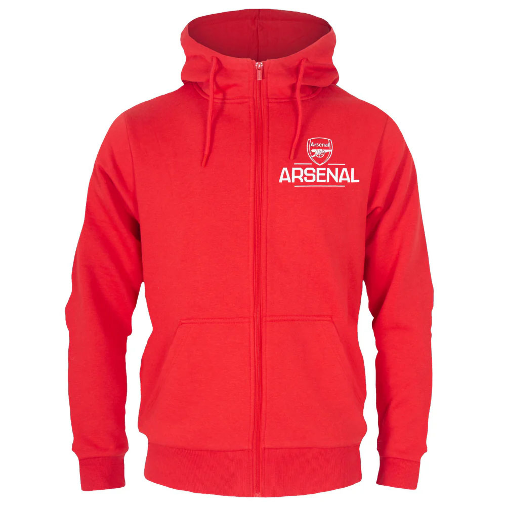 FC Arsenal pánská mikina s kapucí Zip red