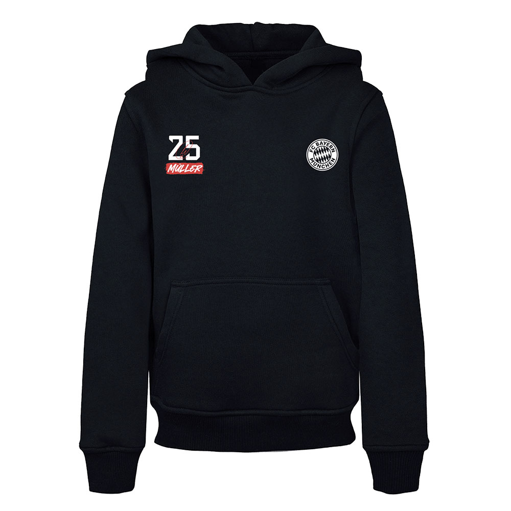 Bayern Mnichov dětská mikina s kapucí Müller black