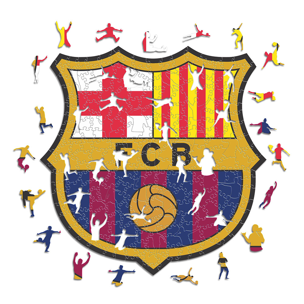 FC Barcelona dřevěné puzzle Crest 270 pcs