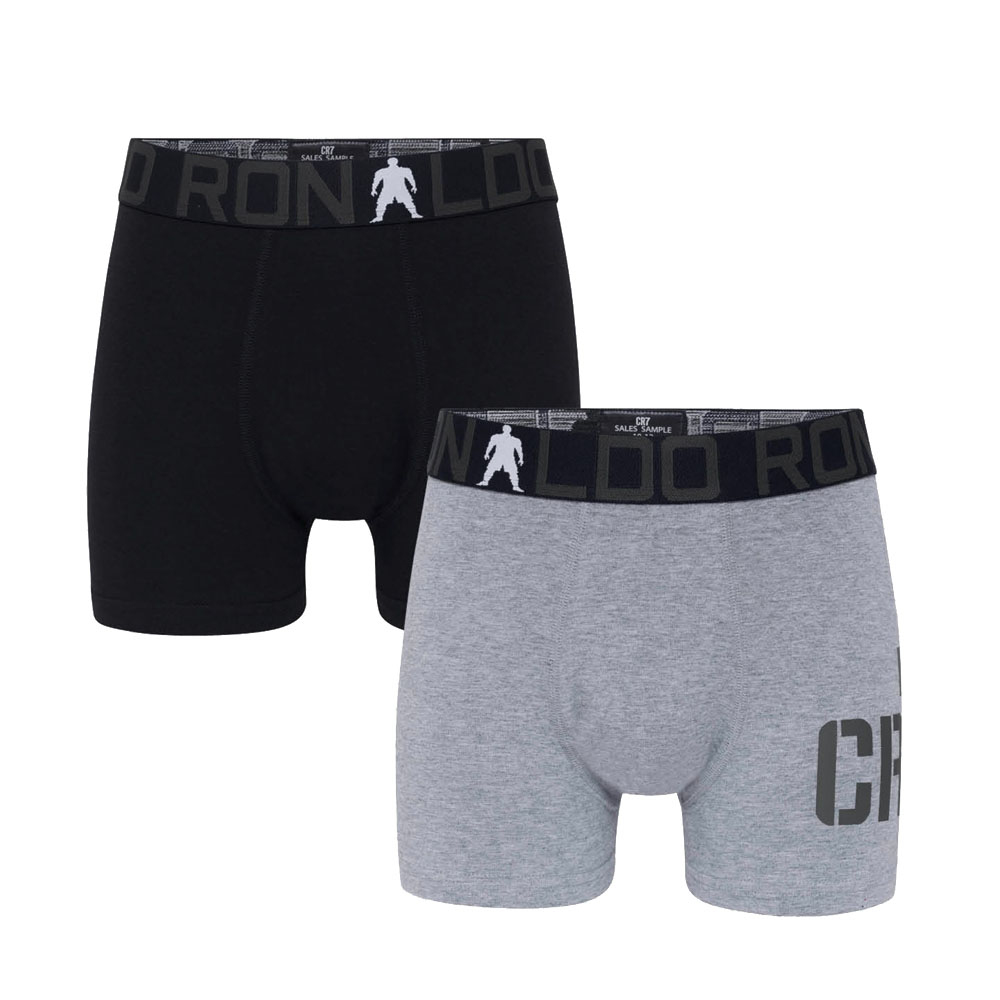 Cristiano Ronaldo dětské boxerky 2pack CR7 Bamboo black-grey
