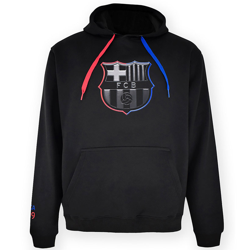 FC Barcelona pánská mikina s kapucí Eblack