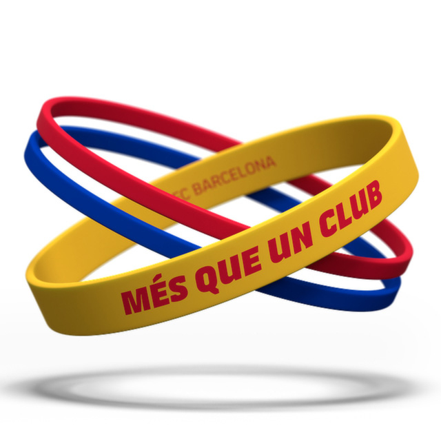 FC Barcelona gumový náramek Locked yellow