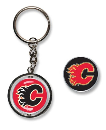 Calgary Flames přívěšek na klíče Spinner Key Ring