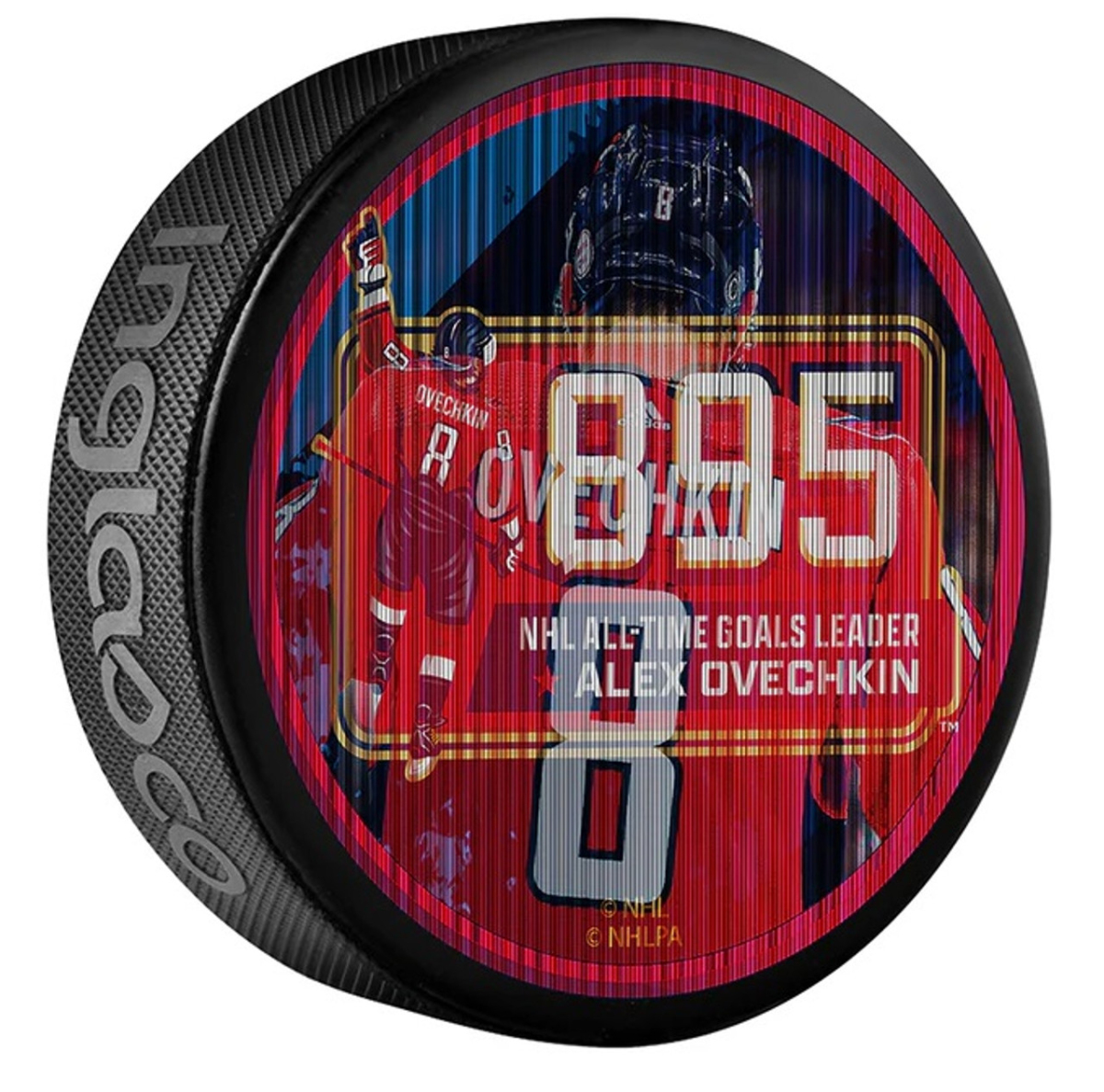 Washington Capitals puk Alex Ovechkin 895 Goals Lenticular Souvenir Hockey
