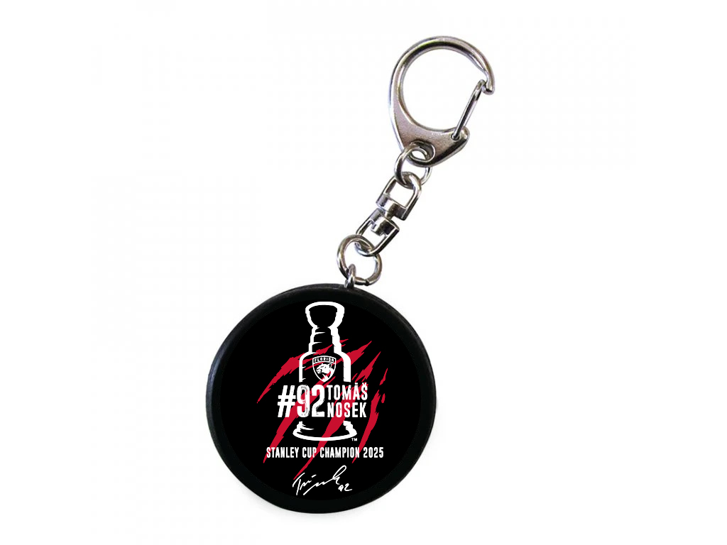 Florida Panthers přívěšek na klíče minipuk Tomáš Nosek #92 Stanley Cup Champion 2025