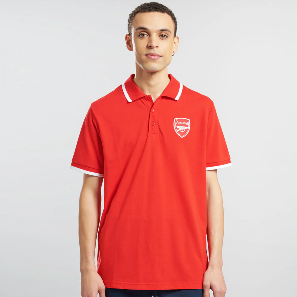 FC Arsenal pánské polo tričko Logo Tipped red
