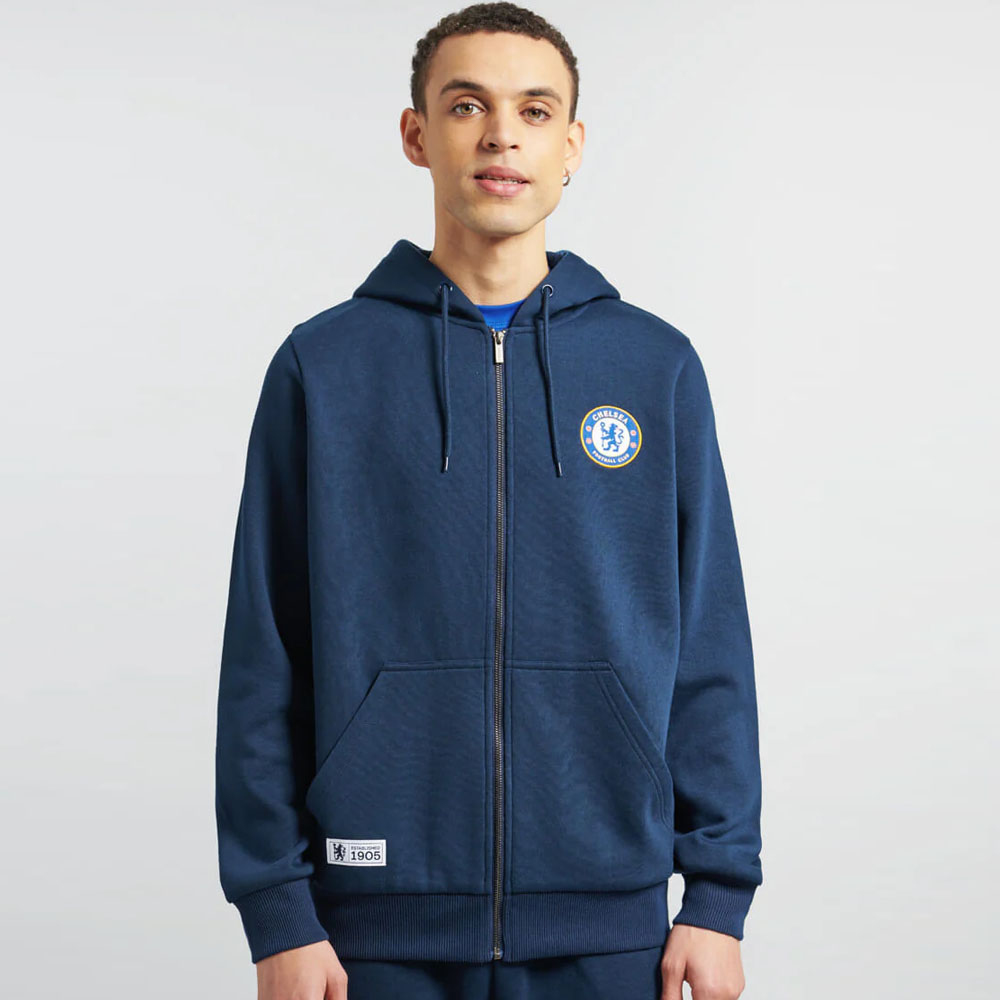 FC Chelsea pánská mikina s kapucí Full Zip navy